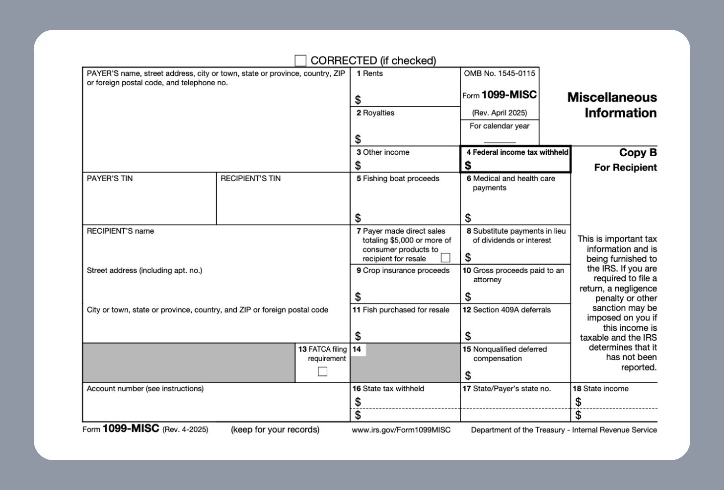 1099-MISC form for small business owners