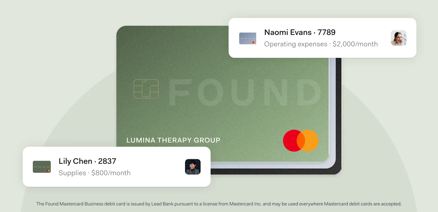 desktop image of sharing team debit cards