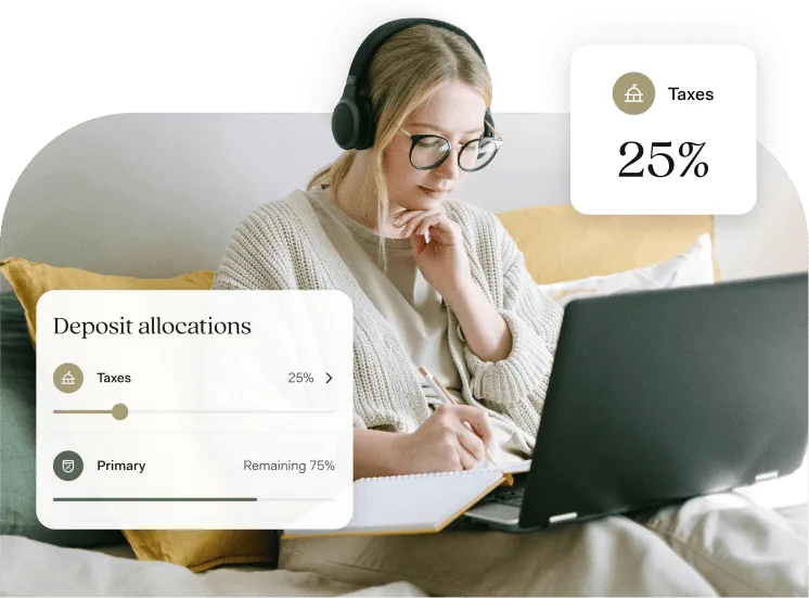 A Taxes Pocket filling up automatically as income arrives