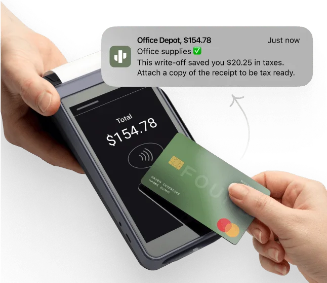 An expense in the Found app automatically categorised as a write-off