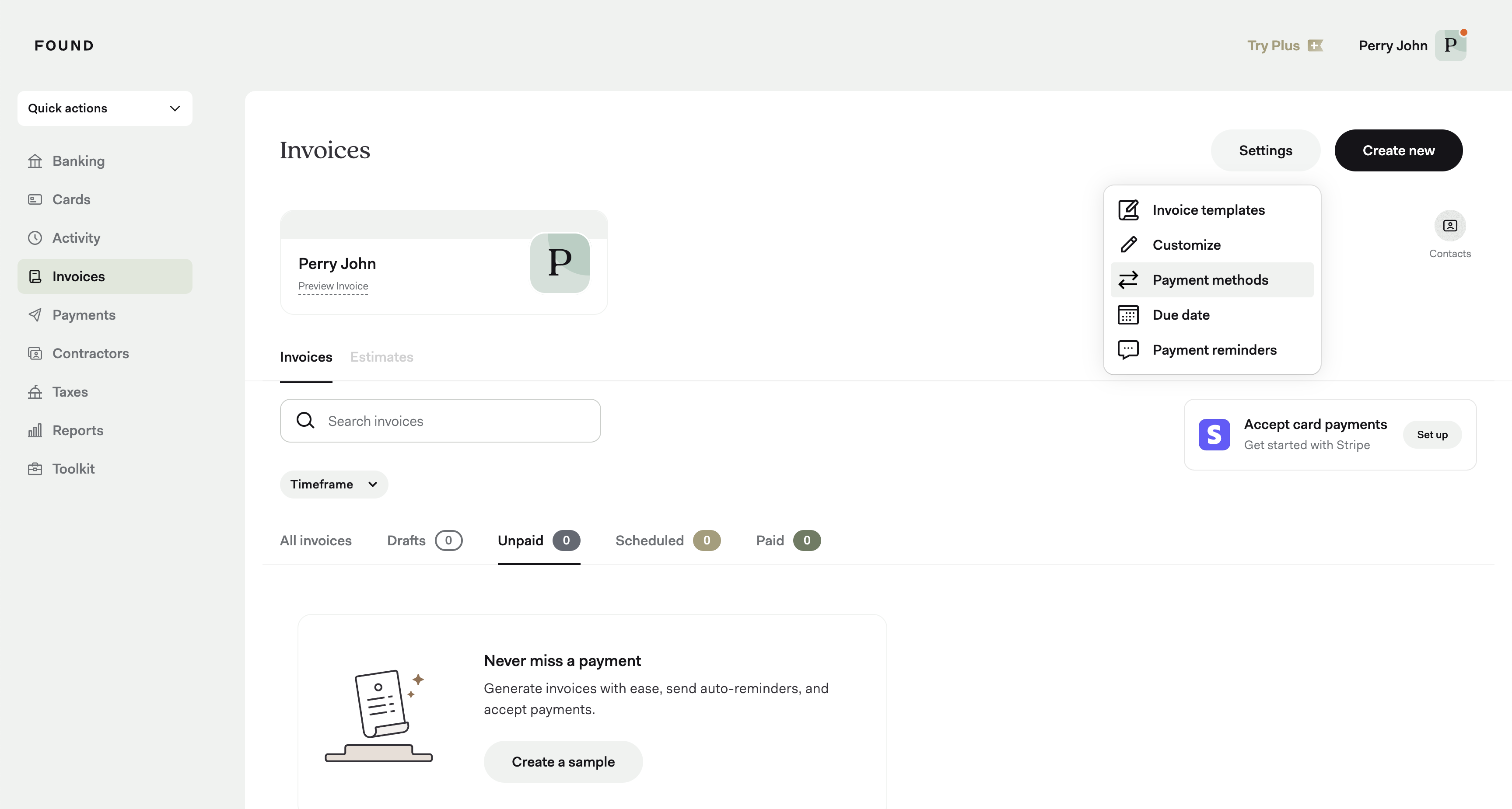 Set up Stripe screenshot
