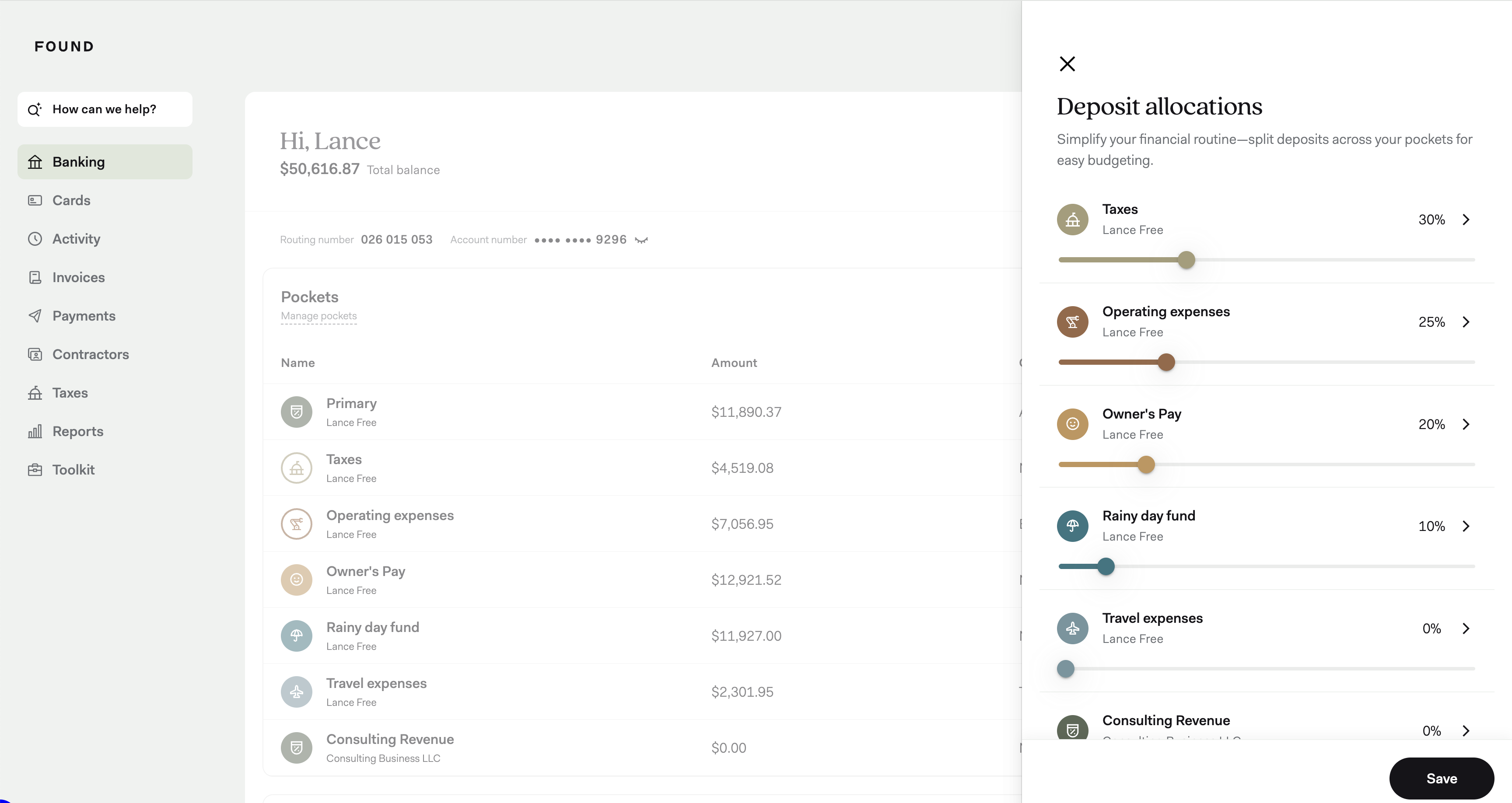 Set deposit allocations image