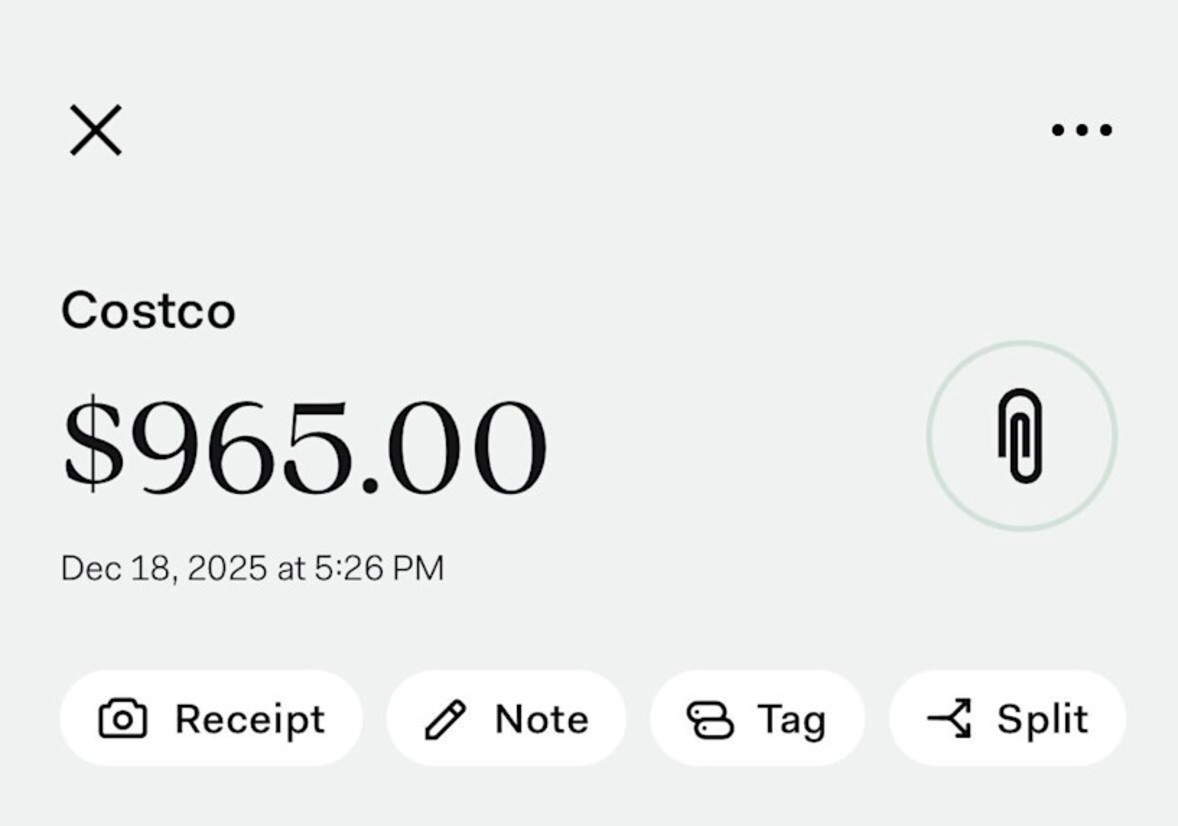 Add receipt to transaction