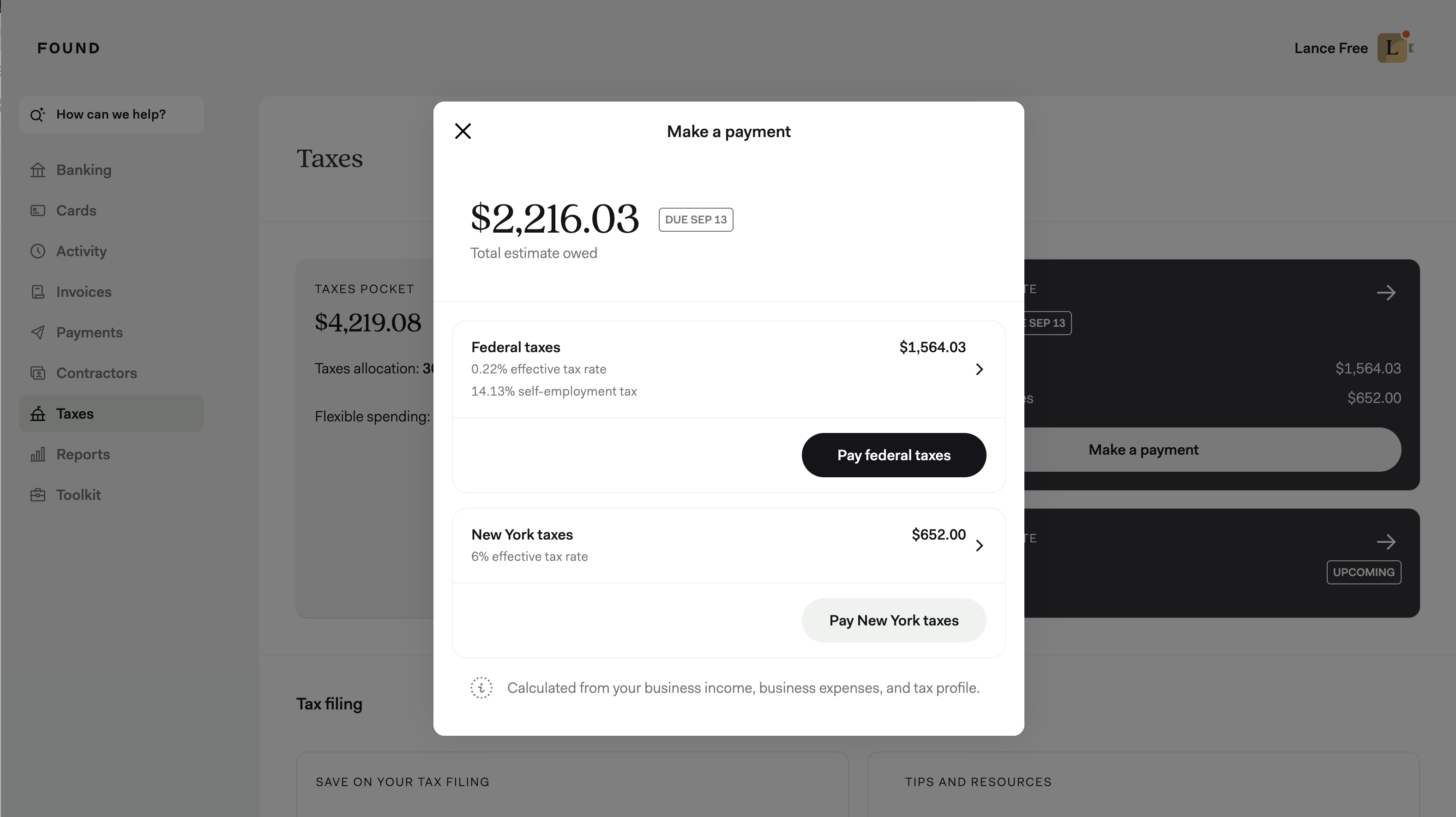4 - make tax payment